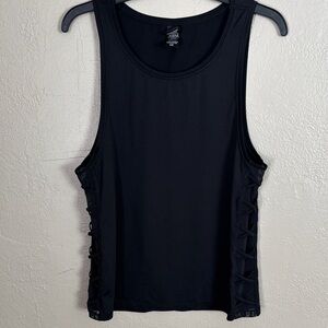 Victoria’s Secret Sport Tank Top Side Mesh Panels Black Small Activewear Gym